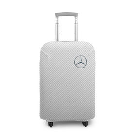 Чехол для чемодана 3D с принтом MERCEDES BENZ CARBON в Курске, 86% полиэфир, 14% спандекс | двустороннее нанесение принта, прорези для ручек и колес | amg | mercedes | марка | машины | мерседес