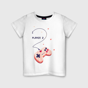 Детская футболка хлопок с принтом Perfect team в Курске, 100% хлопок | круглый вырез горловины, полуприлегающий силуэт, длина до линии бедер | 14 февраля | game | gamepad | love | player | игра | любовь