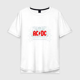 Мужская футболка хлопок Oversize с принтом AC/DC в Курске, 100% хлопок | свободный крой, круглый ворот, “спинка” длиннее передней части | 