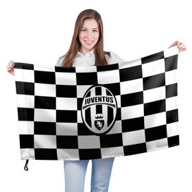 Флаг 3D с принтом Juventus в Курске, 100% полиэстер | плотность ткани — 95 г/м2, размер — 67 х 109 см. Принт наносится с одной стороны | juve | juventus | италия | спорт | фк | футбол | футбольный клуб | ювентус