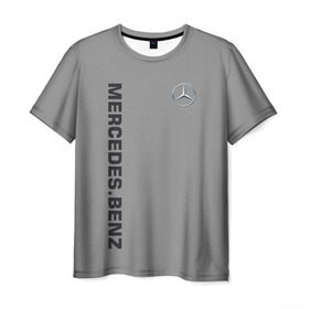 Мужская футболка 3D с принтом MERCEDES BENZ VINTAGE в Курске, 100% полиэфир | прямой крой, круглый вырез горловины, длина до линии бедер | mercedes | марка | машины | мерседес