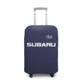 Чехол для чемодана 3D с принтом SUBARU CARBON в Курске, 86% полиэфир, 14% спандекс | двустороннее нанесение принта, прорези для ручек и колес | subaru | автомобильные | машины | субару