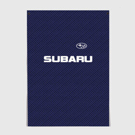 Постер с принтом SUBARU CARBON в Курске, 100% бумага
 | бумага, плотность 150 мг. Матовая, но за счет высокого коэффициента гладкости имеет небольшой блеск и дает на свету блики, но в отличии от глянцевой бумаги не покрыта лаком | subaru | автомобильные | машины | субару