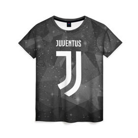 Женская футболка 3D с принтом Juventus Cosmos в Курске, 100% полиэфир ( синтетическое хлопкоподобное полотно) | прямой крой, круглый вырез горловины, длина до линии бедер | football | italia | juve | juventus | logo | sport | арт | италия | лига | лого | спорт | текстура | фк | футбол | футбольный клуб | эмблема | ювентус