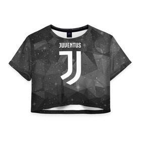 Женская футболка 3D укороченная с принтом Juventus Cosmos в Курске, 100% полиэстер | круглая горловина, длина футболки до линии талии, рукава с отворотами | football | italia | juve | juventus | logo | sport | арт | италия | лига | лого | спорт | текстура | фк | футбол | футбольный клуб | эмблема | ювентус
