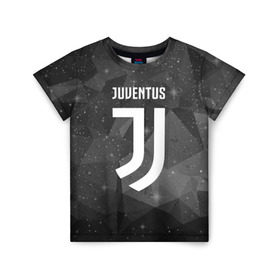 Детская футболка 3D с принтом Juventus Cosmos в Курске, 100% гипоаллергенный полиэфир | прямой крой, круглый вырез горловины, длина до линии бедер, чуть спущенное плечо, ткань немного тянется | football | italia | juve | juventus | logo | sport | арт | италия | лига | лого | спорт | текстура | фк | футбол | футбольный клуб | эмблема | ювентус