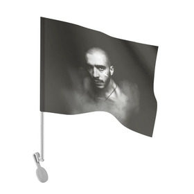 Флаг для автомобиля с принтом Хаски в Курске, 100% полиэстер | Размер: 30*21 см | rap | дмитрий кузнецов | рэп | рэпер | хаски