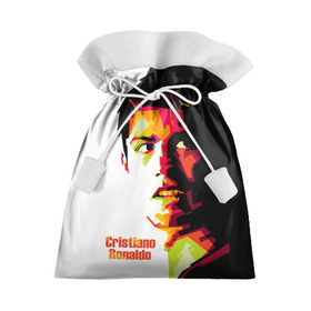 Подарочный 3D мешок с принтом Cristiano Ronaldo в Курске, 100% полиэстер | Размер: 29*39 см | Тематика изображения на принте: real madrid | криштиану | реал мадрид | роналду