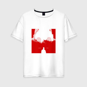 Женская футболка хлопок Oversize с принтом Крот в Курске, 100% хлопок | свободный крой, круглый ворот, спущенный рукав, длина до линии бедер
 | rap | дмитрий кузнецов | рэп | рэпер | хаски