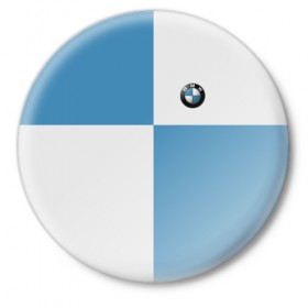 Значок с принтом BMW в Курске,  металл | круглая форма, металлическая застежка в виде булавки | auto | bmw | авто | автомобиль | бмв | бэха
