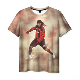 Мужская футболка 3D с принтом Ronaldinho в Курске, 100% полиэфир | прямой крой, круглый вырез горловины, длина до линии бедер | ronaldinho | роналдиньо | роналдинью | рональдиньо