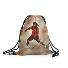 Рюкзак-мешок 3D с принтом Ronaldinho в Курске, 100% полиэстер | плотность ткани — 200 г/м2, размер — 35 х 45 см; лямки — толстые шнурки, застежка на шнуровке, без карманов и подкладки | ronaldinho | роналдиньо | роналдинью | рональдиньо