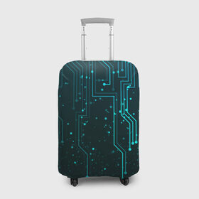 Чехол для чемодана 3D с принтом В стиле Трон новое поколения в Курске, 86% полиэфир, 14% спандекс | двустороннее нанесение принта, прорези для ручек и колес | веселые | модные | надпись | новинки | популярные | прикольная | цветные | яркие
