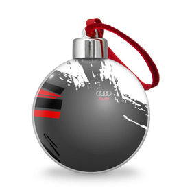 Ёлочный шар с принтом AUDI SPORT в Курске, Пластик | Диаметр: 77 мм | Тематика изображения на принте: audi | ауди | марка | машины