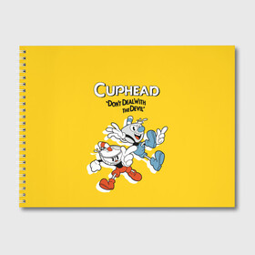 Альбом для рисования с принтом Cuphead в Курске, 100% бумага
 | матовая бумага, плотность 200 мг. | cuphead | капхед | компьтерная игра