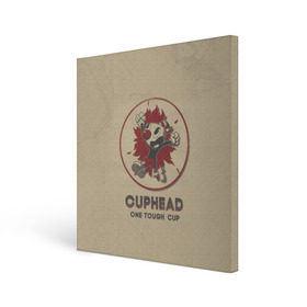 Холст квадратный с принтом Cuphead в Курске, 100% ПВХ |  | cuphead | капхед | компьтерная игра
