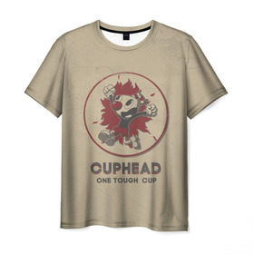 Мужская футболка 3D с принтом Cuphead в Курске, 100% полиэфир | прямой крой, круглый вырез горловины, длина до линии бедер | cuphead | капхед | компьтерная игра