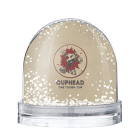 Снежный шар с принтом Cuphead в Курске, Пластик | Изображение внутри шара печатается на глянцевой фотобумаге с двух сторон | cuphead | капхед | компьтерная игра