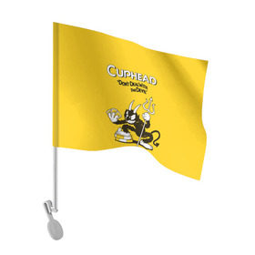 Флаг для автомобиля с принтом Cuphead в Курске, 100% полиэстер | Размер: 30*21 см | cuphead | капхед | компьтерная игра