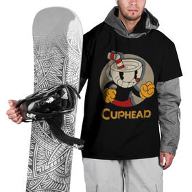 Накидка на куртку 3D с принтом Cuphead в Курске, 100% полиэстер |  | Тематика изображения на принте: cuphead | капхед | компьтерная игра