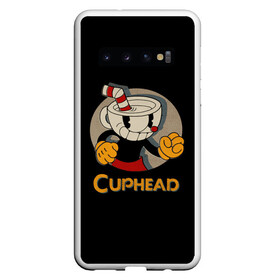 Чехол для Samsung Galaxy S10 с принтом Cuphead в Курске, Силикон | Область печати: задняя сторона чехла, без боковых панелей | cuphead | капхед | компьтерная игра