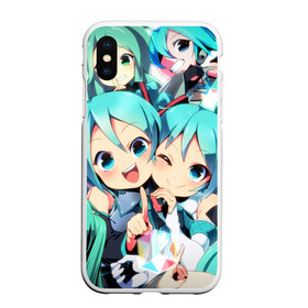 Чехол для iPhone XS Max матовый с принтом Vocaloid в Курске, Силикон | Область печати: задняя сторона чехла, без боковых панелей | Тематика изображения на принте: anime | hatsune miku | vocaloid | аниме | вокалоид | мику хатсуне