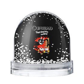 Снежный шар с принтом Cuphead в Курске, Пластик | Изображение внутри шара печатается на глянцевой фотобумаге с двух сторон | cuphead | капхед | компьтерная игра