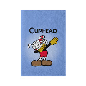 Обложка для паспорта матовая кожа с принтом Cuphead в Курске, натуральная матовая кожа | размер 19,3 х 13,7 см; прозрачные пластиковые крепления | cuphead | капхед | компьтерная игра
