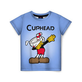 Детская футболка 3D с принтом Cuphead в Курске, 100% гипоаллергенный полиэфир | прямой крой, круглый вырез горловины, длина до линии бедер, чуть спущенное плечо, ткань немного тянется | cuphead | капхед | компьтерная игра