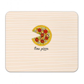 Коврик прямоугольный с принтом One love, One pizza в Курске, натуральный каучук | размер 230 х 185 мм; запечатка лицевой стороны | 14 февраля | love | pizza | valentine | любовь