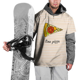 Накидка на куртку 3D с принтом One Love, One Pizza в Курске, 100% полиэстер |  | 
