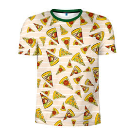Мужская футболка 3D спортивная с принтом Pizza love в Курске, 100% полиэстер с улучшенными характеристиками | приталенный силуэт, круглая горловина, широкие плечи, сужается к линии бедра | 14 февраля | love | pizza | valentine | любовь
