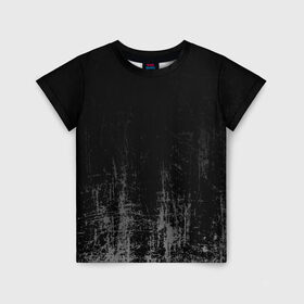 Детская футболка 3D с принтом Black Grunge в Курске, 100% гипоаллергенный полиэфир | прямой крой, круглый вырез горловины, длина до линии бедер, чуть спущенное плечо, ткань немного тянется | grunge | абстракция | гранж | черный