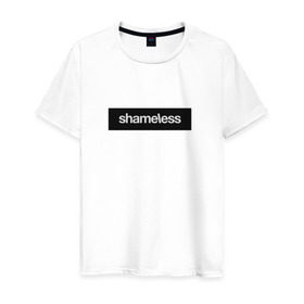 Мужская футболка хлопок с принтом Shameless в Курске, 100% хлопок | прямой крой, круглый вырез горловины, длина до линии бедер, слегка спущенное плечо. | shameless. | бесстыдники | бесстыжие | бесстыжих