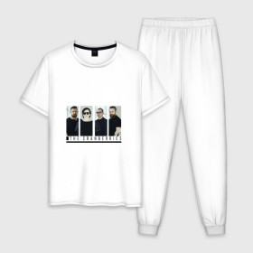 Мужская пижама хлопок с принтом The Сranberries в Курске, 100% хлопок | брюки и футболка прямого кроя, без карманов, на брюках мягкая резинка на поясе и по низу штанин
 | Тематика изображения на принте: 