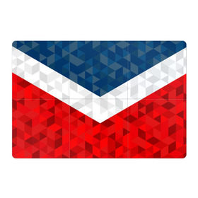 Магнитный плакат 3Х2 с принтом Форма России в Курске, Полимерный материал с магнитным слоем | 6 деталей размером 9*9 см | russia | геометрия | полигоны | россия | спорт | спортивная форма | треугольники | триколор | углы