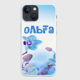 Чехол для iPhone 13 mini с принтом Ольга в Курске,  |  | flower | name | spring | букет | весна | имена | имя | ольга | природа | узор | цветочный | цветы