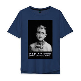 Мужская футболка хлопок Oversize с принтом Lil Peep - 109 в Курске, 100% хлопок | свободный крой, круглый ворот, “спинка” длиннее передней части | lil peep | лил пип | маленький пип