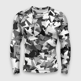 Мужской рашгард 3D с принтом Городской серый камуфляж в Курске,  |  | армия | геометрический | геометрия | маскировка | милитари | паттерн | текстура | треугольники | чернобелый
