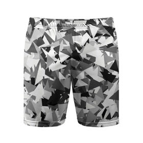 Мужские шорты 3D спортивные с принтом Городской серый камуфляж в Курске,  |  | армия | геометрический | геометрия | маскировка | милитари | паттерн | текстура | треугольники | чернобелый
