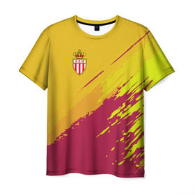 Мужская футболка 3D с принтом Monaco 2018 original в Курске, 100% полиэфир | прямой крой, круглый вырез горловины, длина до линии бедер | Тематика изображения на принте: football | soccer | монако