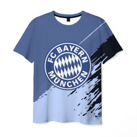 Мужская футболка 3D с принтом FC Bayern Munchen style в Курске, 100% полиэфир | прямой крой, круглый вырез горловины, длина до линии бедер | Тематика изображения на принте: football | soccer | байерн