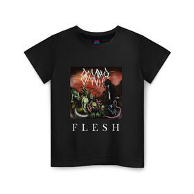 Детская футболка хлопок с принтом Flesh (Bogema) в Курске, 100% хлопок | круглый вырез горловины, полуприлегающий силуэт, длина до линии бедер | 2 | audiopunk | bogema | flesh