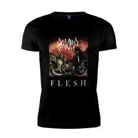 Мужская футболка премиум с принтом Flesh (Bogema) в Курске, 92% хлопок, 8% лайкра | приталенный силуэт, круглый вырез ворота, длина до линии бедра, короткий рукав | 2 | audiopunk | bogema | flesh
