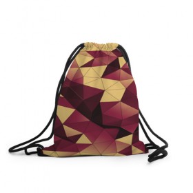 Рюкзак-мешок 3D с принтом Треугольники геометрии в Курске, 100% полиэстер | плотность ткани — 200 г/м2, размер — 35 х 45 см; лямки — толстые шнурки, застежка на шнуровке, без карманов и подкладки | 