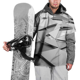Накидка на куртку 3D с принтом Gray triangle в Курске, 100% полиэстер |  | Тематика изображения на принте: 