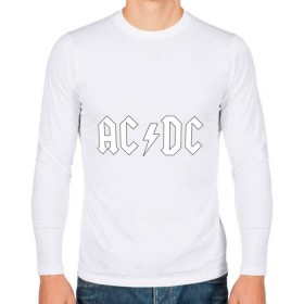 Мужской лонгслив хлопок с принтом AC/DC в Курске, 100% хлопок |  | ac dc | acdc | high voltage | ангус | металл | рок | фсвс | эй си ди си | эйсидиси | янг