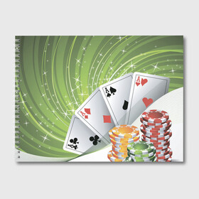 Альбом для рисования с принтом Покер Старс в Курске, 100% бумага
 | матовая бумага, плотность 200 мг. | Тематика изображения на принте: игра | казино | каре | карты | роял | сет | стрит | туз | удача | флеш | фул | хаус