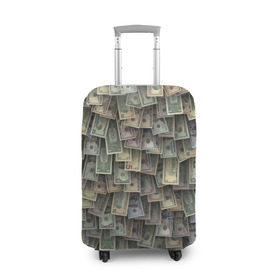Чехол для чемодана 3D с принтом Доллары США в Курске, 86% полиэфир, 14% спандекс | двустороннее нанесение принта, прорези для ручек и колес | dollar | forex | usa | банкноты | богатство | валюта | деньги | доллар | купюры | паттрен | трейдер | чешуя