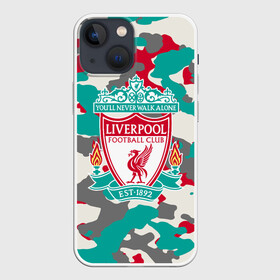 Чехол для iPhone 13 mini с принтом FC Liverpool в Курске,  |  | england | football | liverpool fc | logo | sport | англия | арт | камуфляж | ливерпуль | лига | лого | милитари | спорт | текстура | фк | футбол | футбольный клуб | эмблема